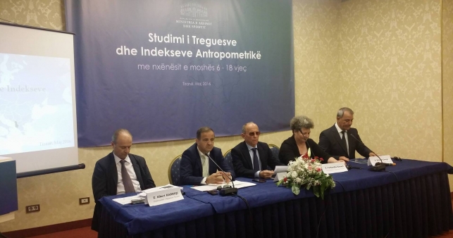 Studimi i parë kombëtar i treguesve dhe indekseve antropometrikë 6 – 18 vjeç në Shqipëri